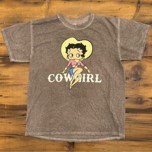 Betty Boop Cowgirl t-shirt men’s size Large- Brown